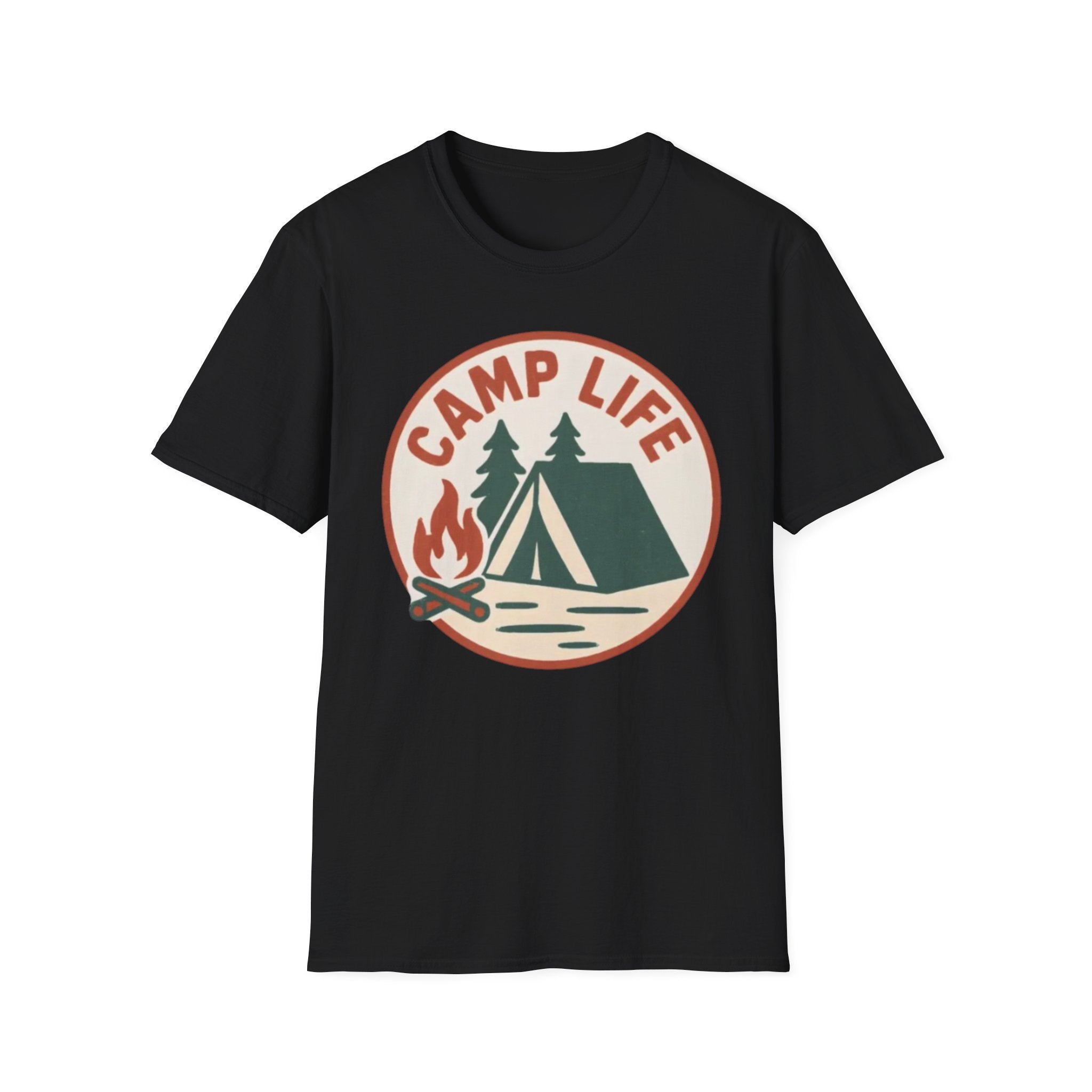 Camp Life T-Shirt — Tent & Campfire Outdoor Tee