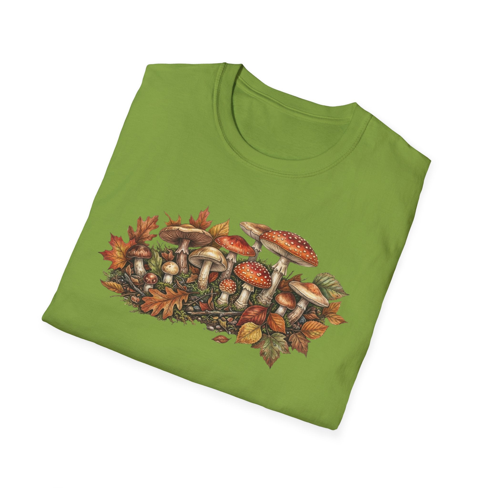Mushroom & Autumn Leaves T-Shirt