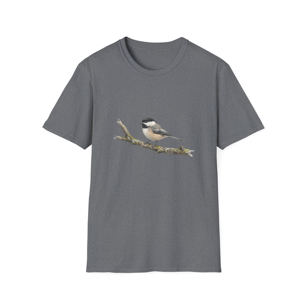 Chickadee Bird Tee — Watercolor Songbird T‑Shirt