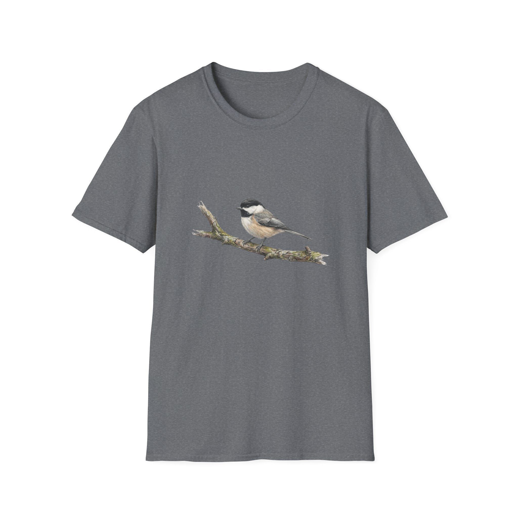 Chickadee Bird Tee — Watercolor Songbird T‑Shirt