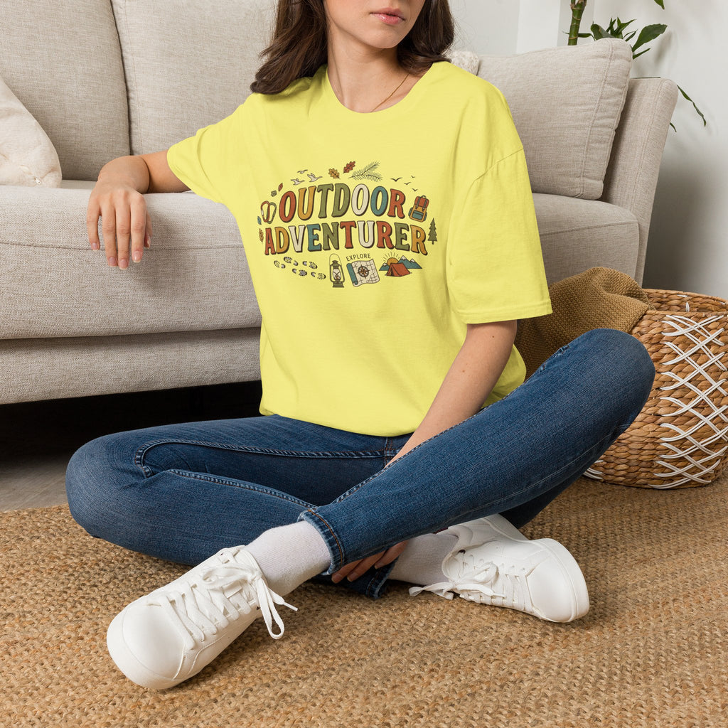 "Outdoor Adventurer" T‑Shirt Camping, Hiking & Exploration Graphic Tee Shirt