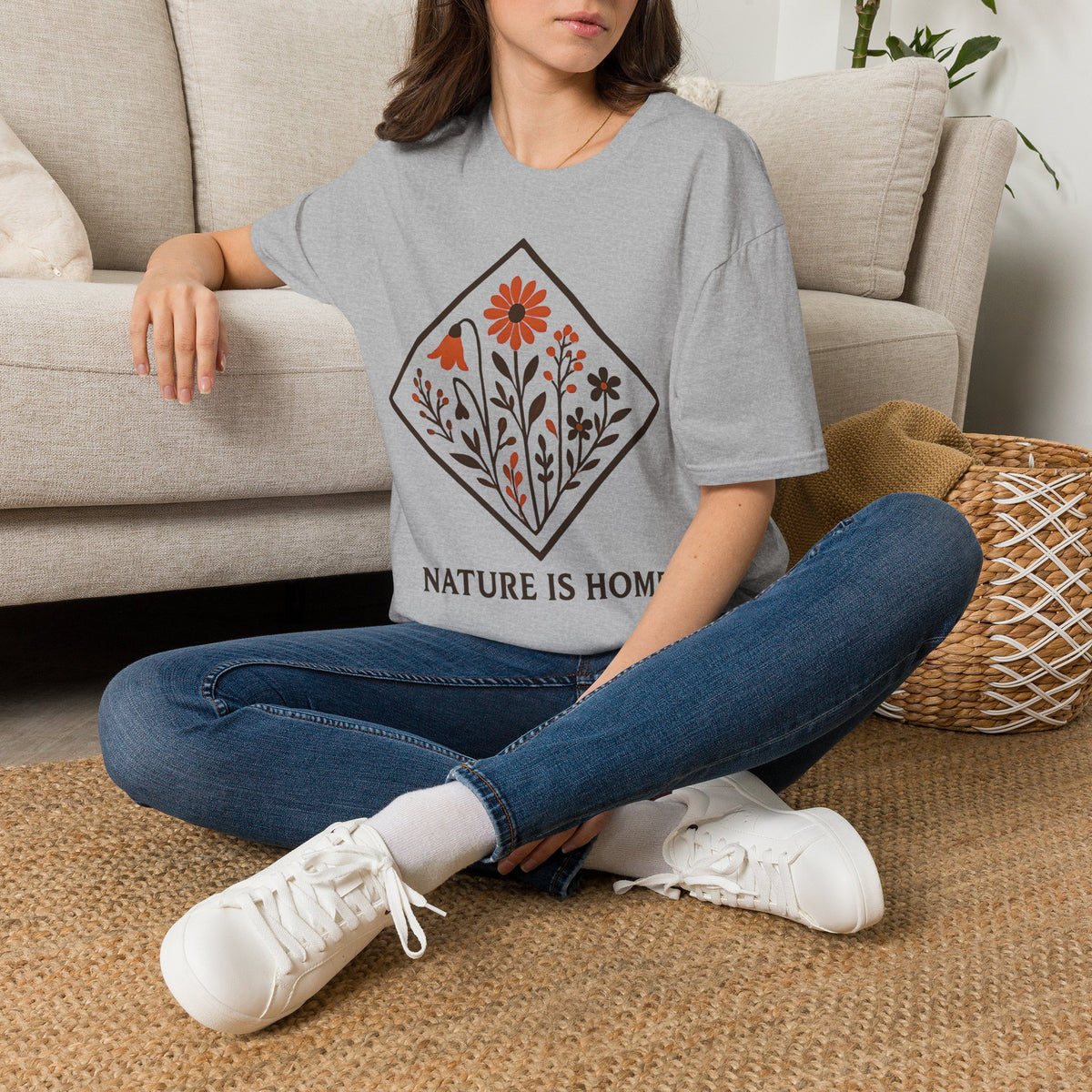 "Nature Is Home" Floral T-Shirt