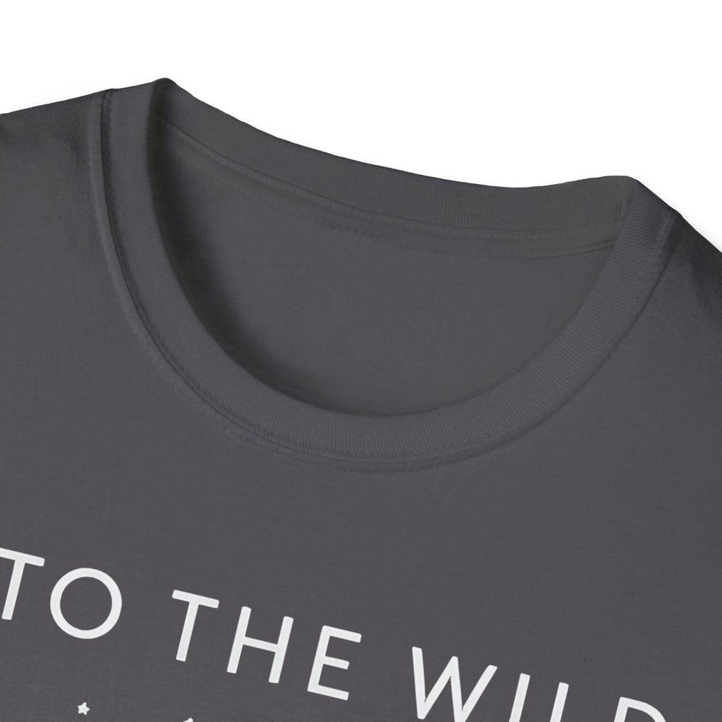 Into The Wild Canoe T-Shirt - Minimal Night Sky Lake Camping Tee