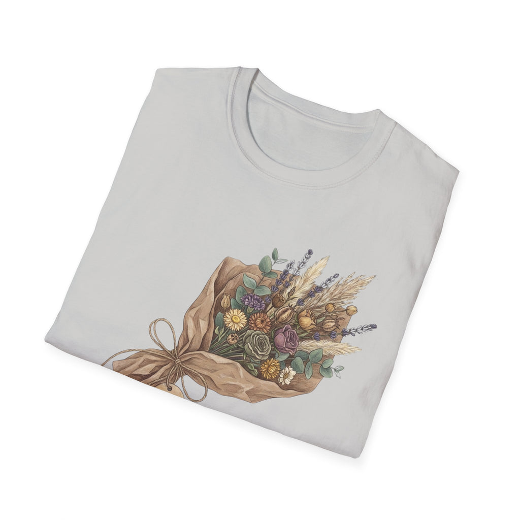 Floral Bouquet Graphic T-Shirt — Rustic Wildflower Bouquet Tee