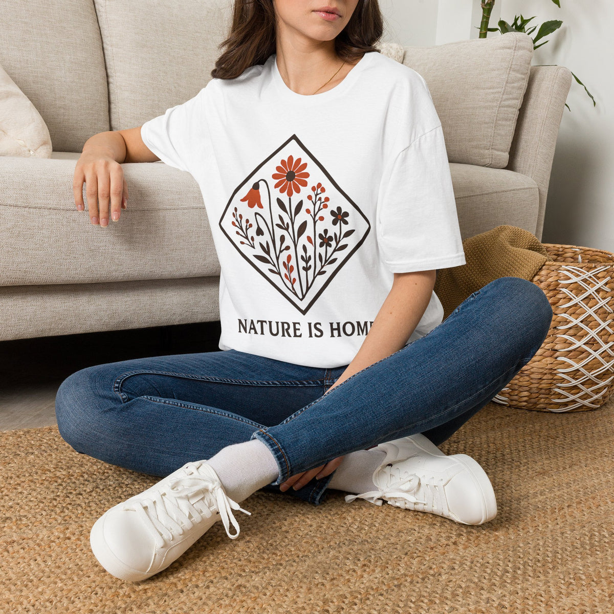 "Nature Is Home" Floral T-Shirt