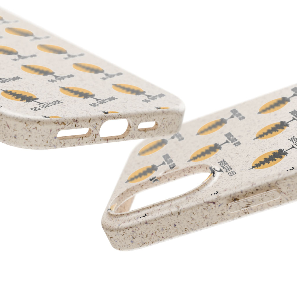 Biodegradable Phone Case — 'Go Outside' Recycled Eco-Friendly iPhone Cover