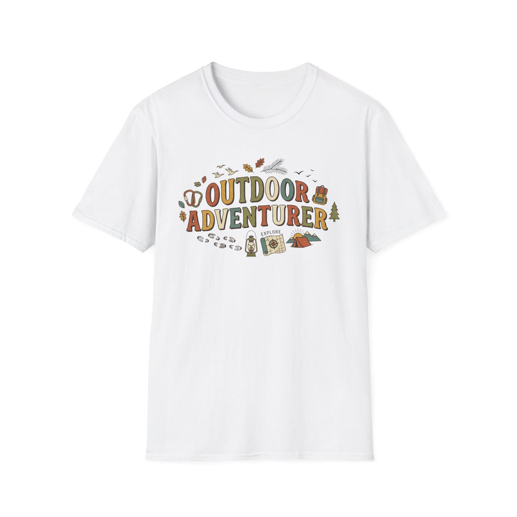 "Outdoor Adventurer" T‑Shirt Camping, Hiking & Exploration Graphic Tee Shirt