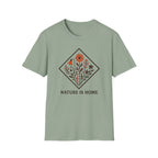 Floral Motif "Nature Is Home" T-Shirt