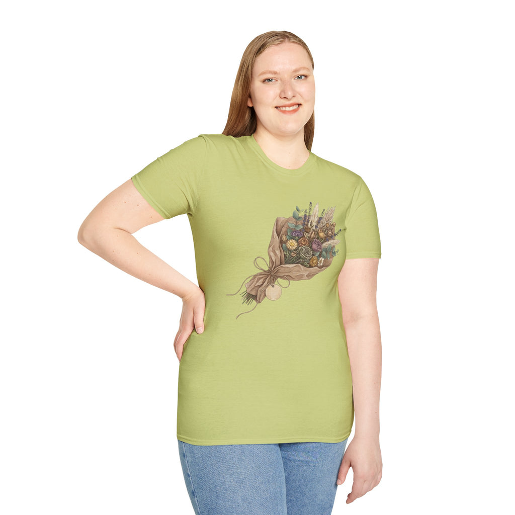 Floral Bouquet Graphic T-Shirt — Rustic Wildflower Bouquet Tee