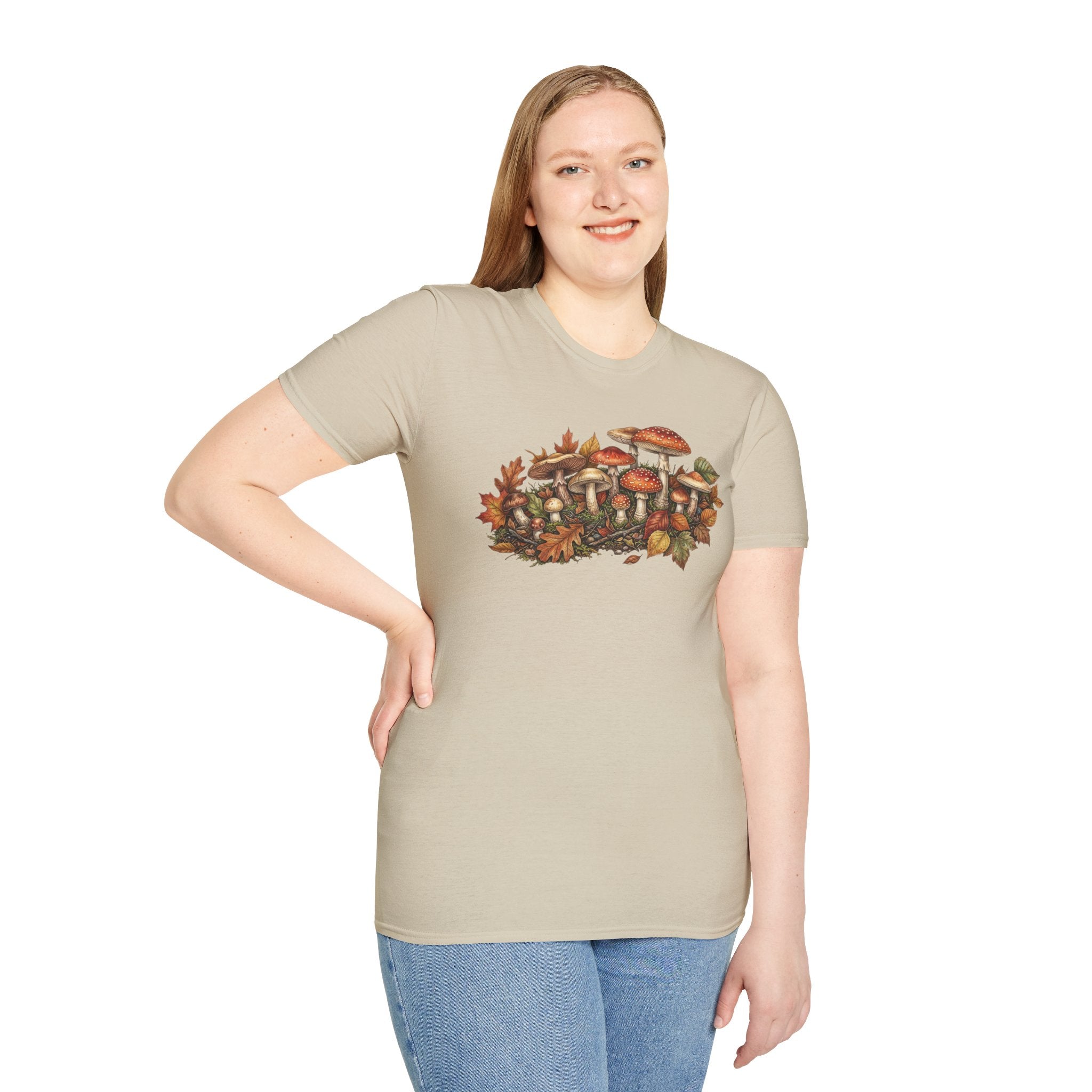 Mushroom & Autumn Leaves T-Shirt