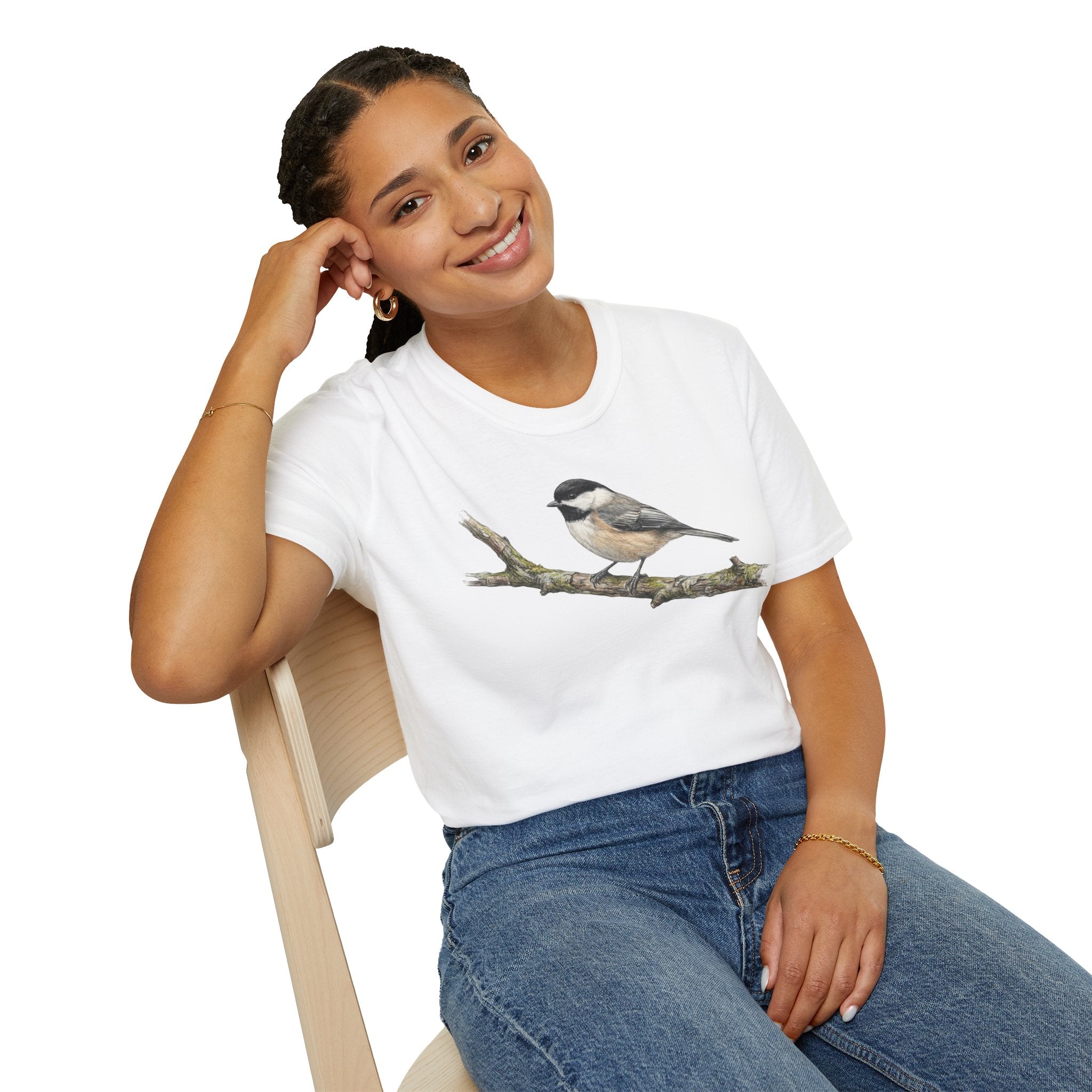 Copy of Chickadee Tee — Watercolor Songbird T‑Shirt