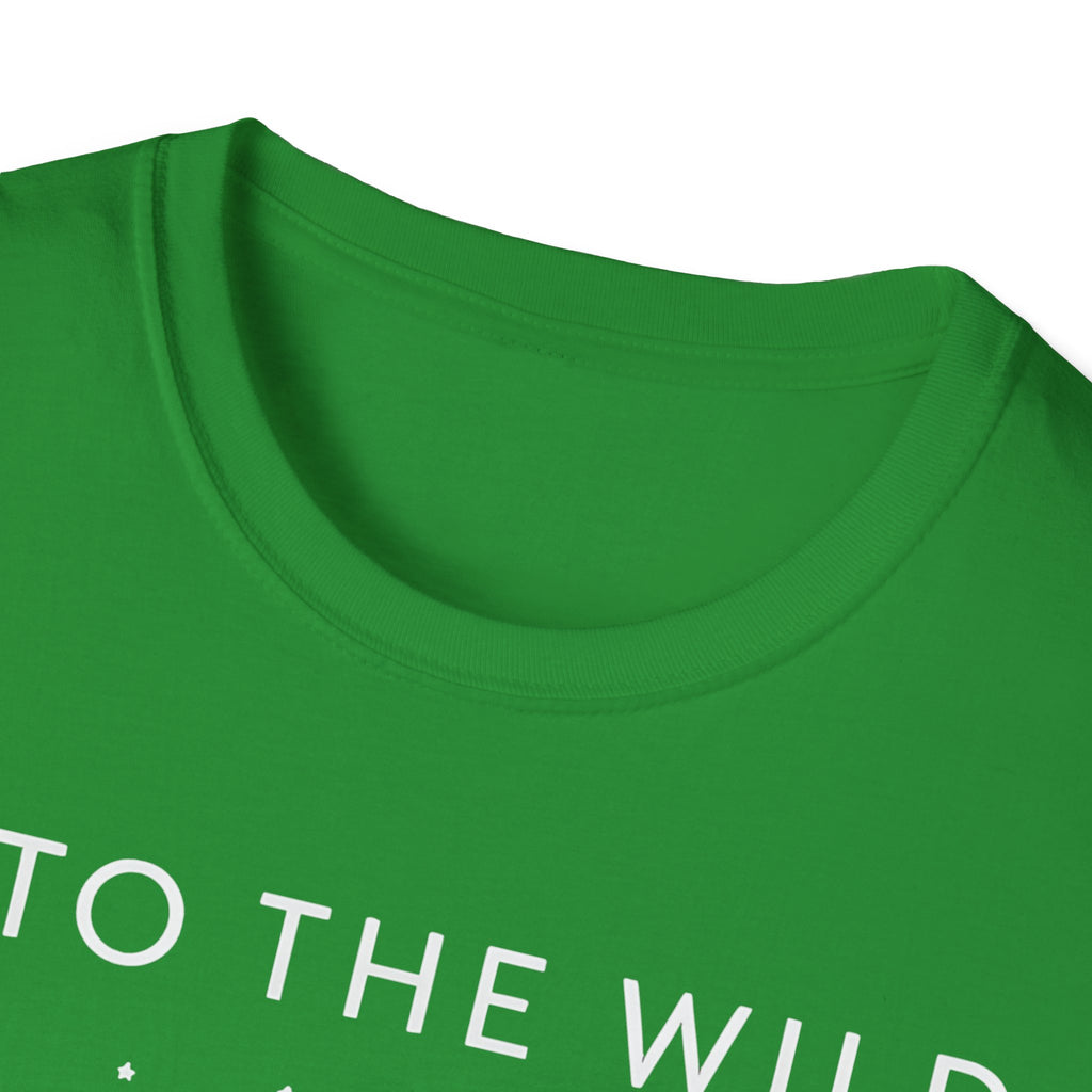 Into The Wild Canoe T-Shirt - Minimal Night Sky Lake Camping Tee