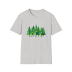 Forest Graphic T-Shirt — Minimal Green Pine Trees Tee