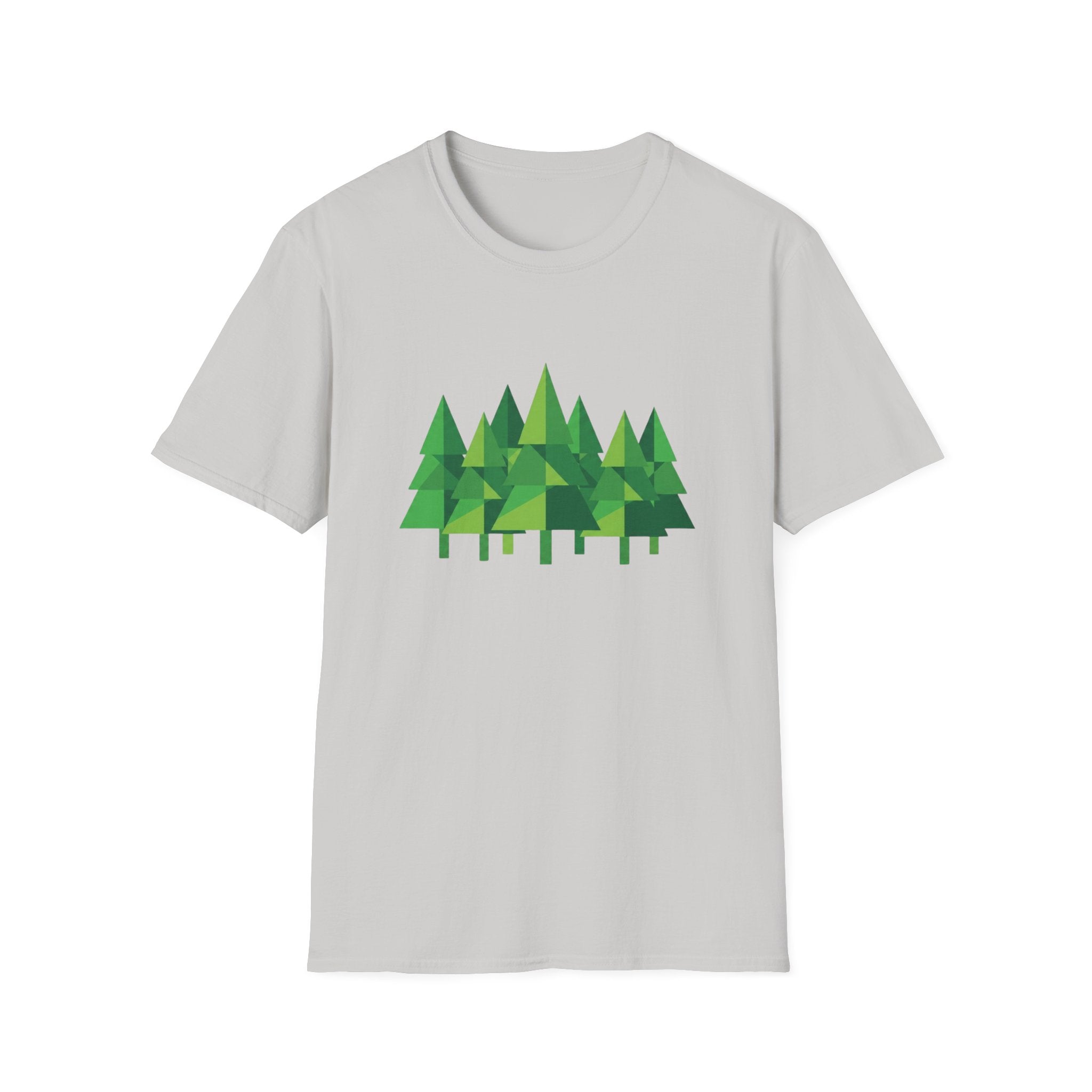 Forest Graphic T-Shirt — Minimal Green Pine Trees Tee
