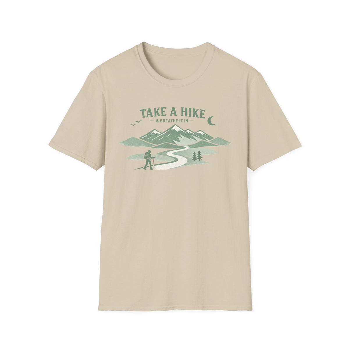 "Take A Hike & Breathe It In" Outdoor Hiking Graphic Tee