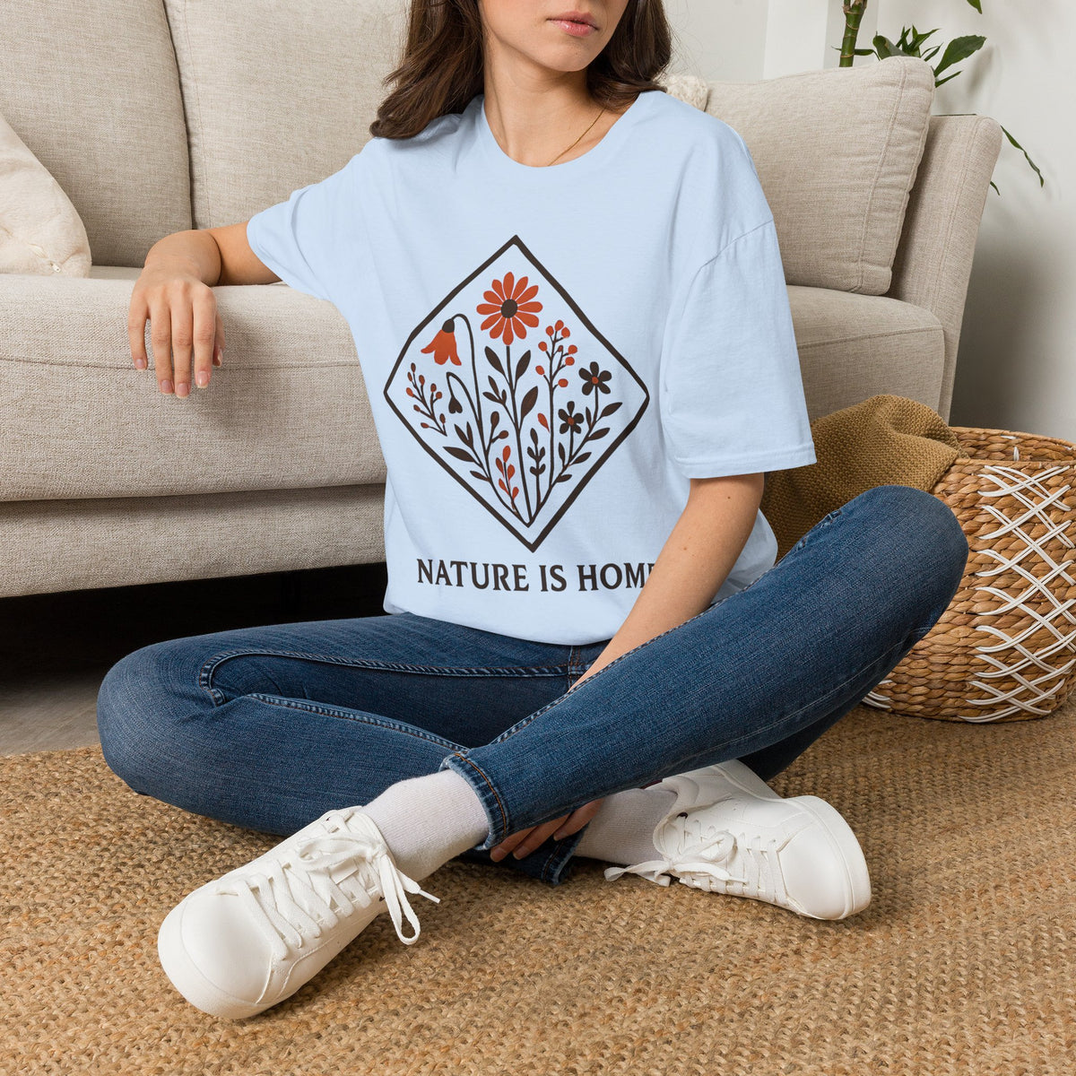 "Nature Is Home" Floral T-Shirt