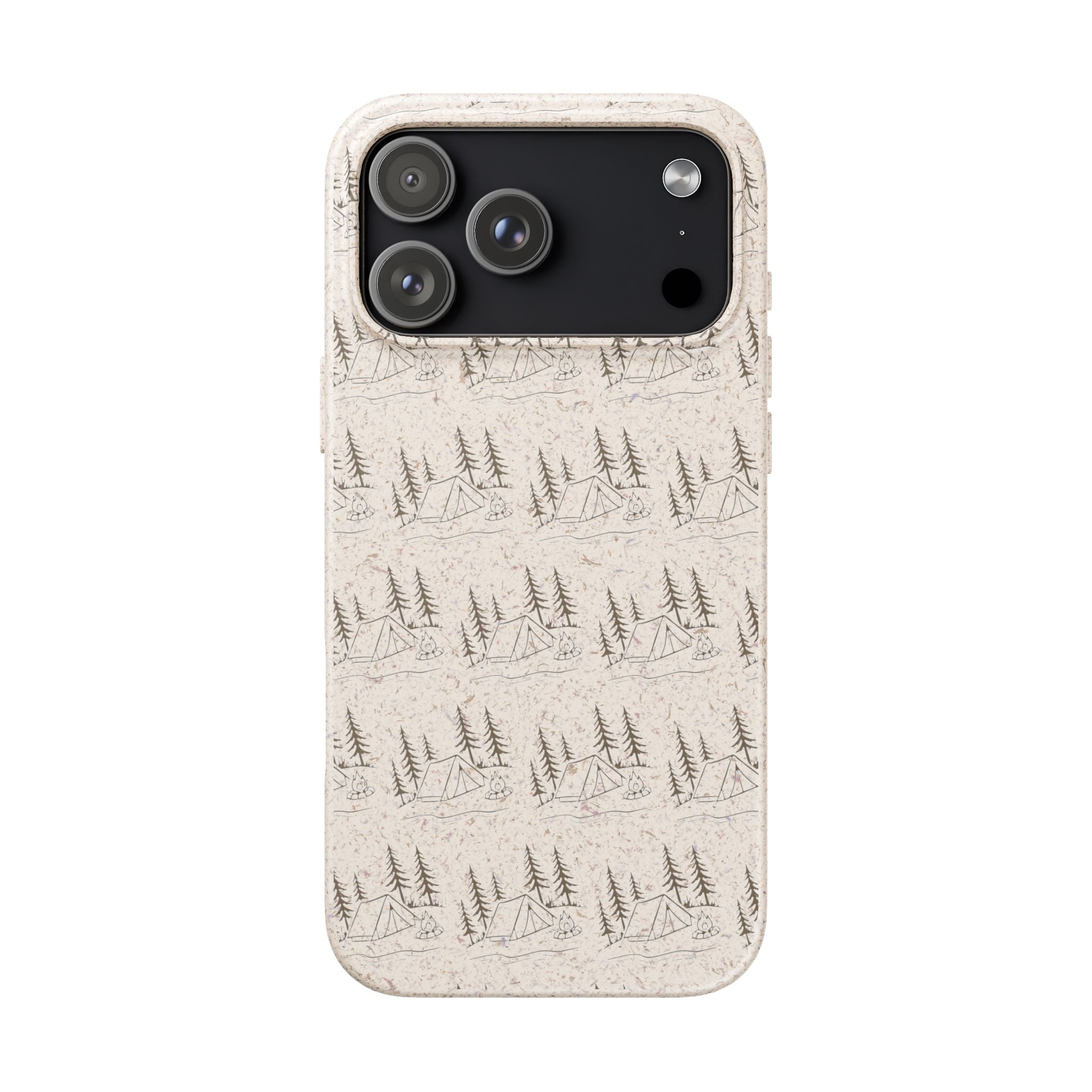 Biodegradable Phone Case — Eco-Friendly Forest Sketch Pattern
