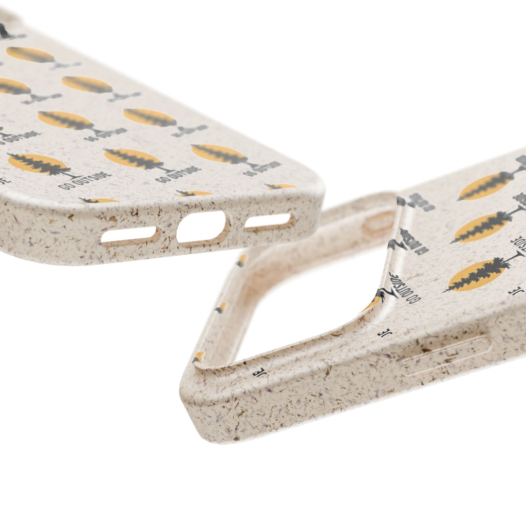 Biodegradable Phone Case — 'Go Outside' Recycled Eco-Friendly iPhone Cover