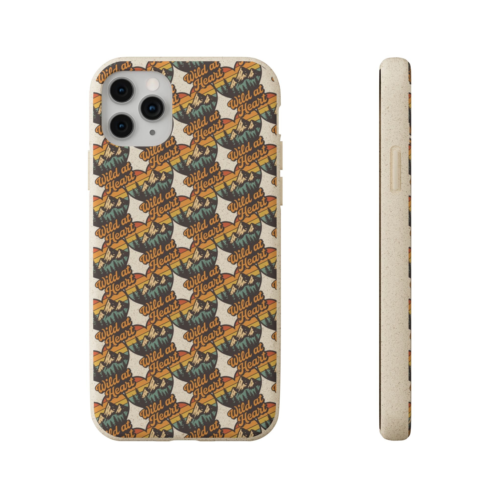 Eco-Friendly Phone Case — Vintage Camper Pattern Biodegradable iPhone Cover