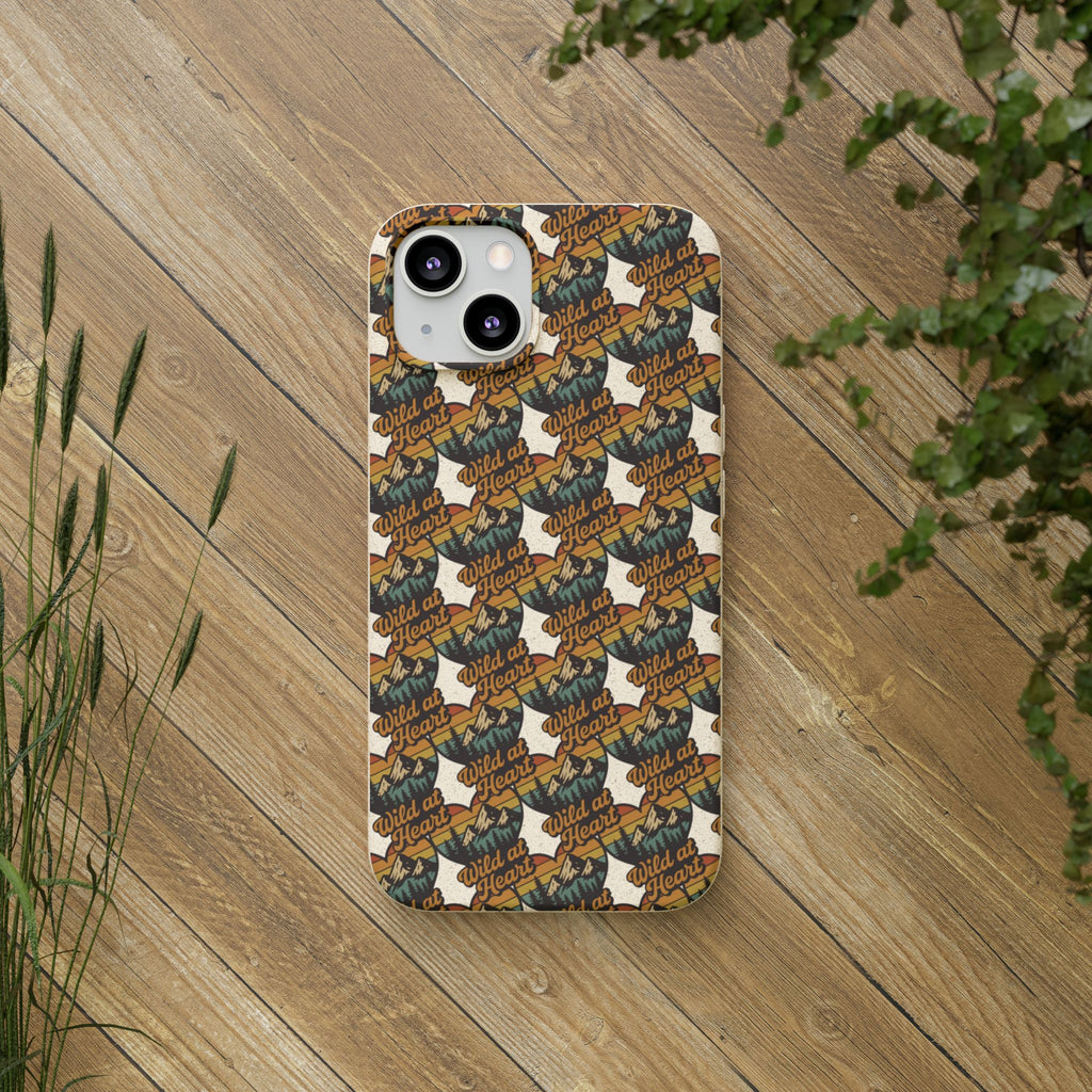 Eco-Friendly Phone Case — Vintage Camper Pattern Biodegradable iPhone Cover
