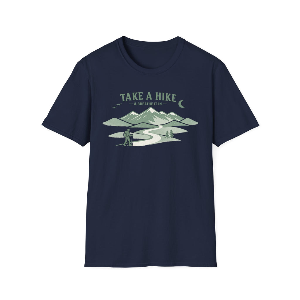"Take A Hike & Breathe It In" Outdoor Hiking Graphic Tee