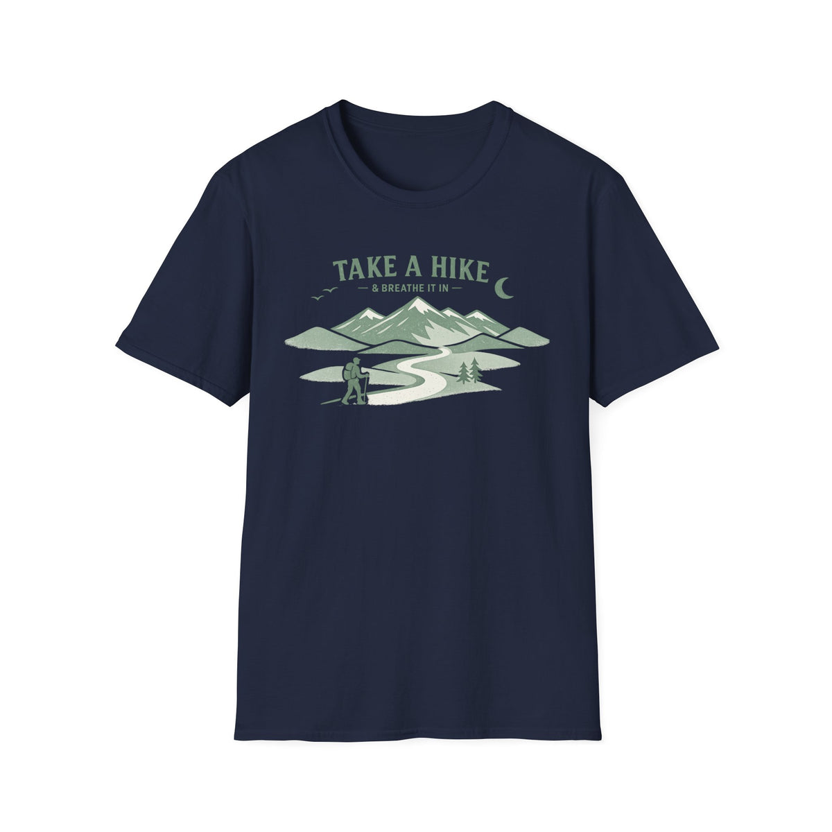 "Take A Hike & Breathe It In" Outdoor Hiking Graphic Tee