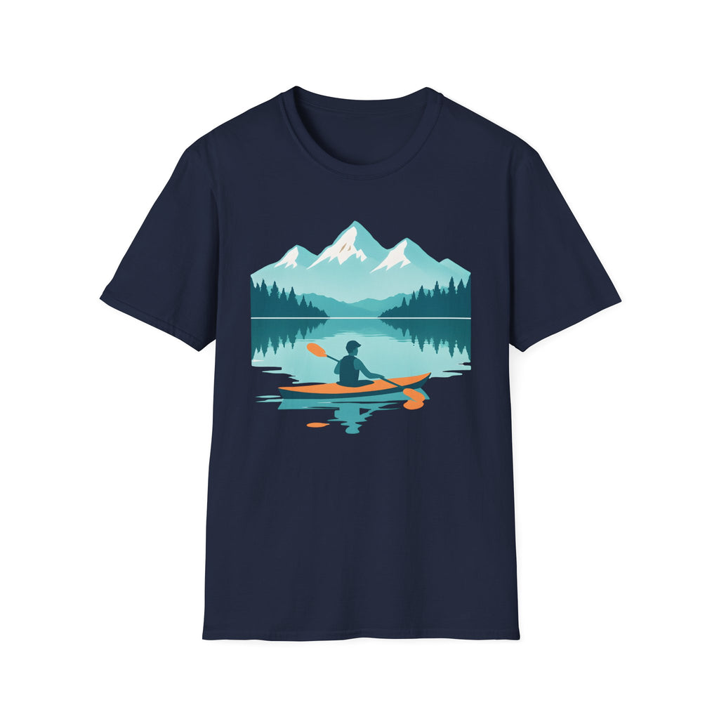 Kayaker on Serene Mountain Lake T-Shirt