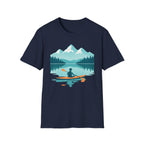 Kayaker on Serene Mountain Lake T-Shirt