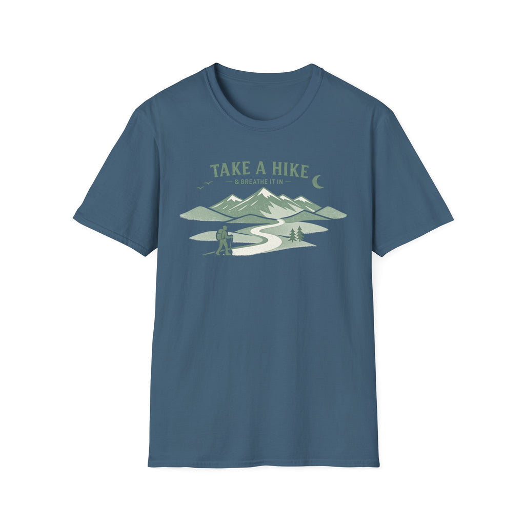 "Take A Hike & Breathe It In" Outdoor Hiking Graphic Tee
