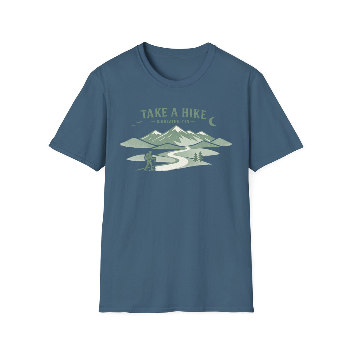"Take A Hike & Breathe It In" Outdoor Hiking Graphic Tee