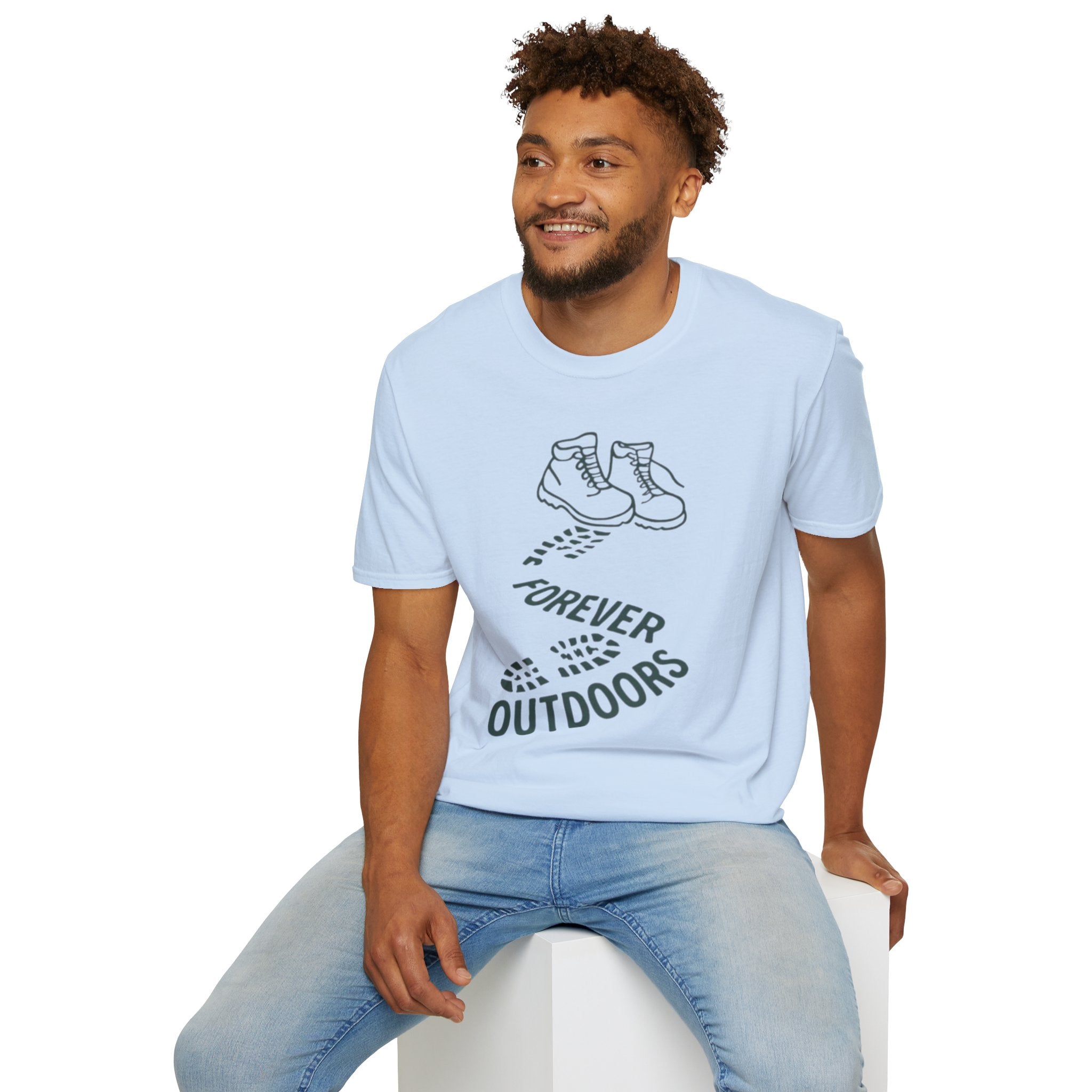 Boots with Footprints "Forever Outdoors" T-Shirt