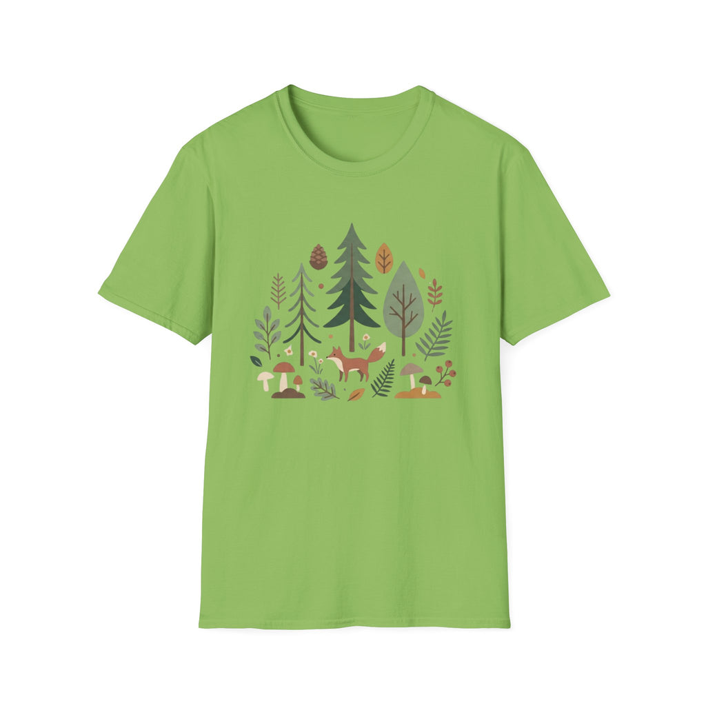 Woodland Fox T-Shirt — Nature Forest Camping Graphic Tee