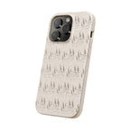Biodegradable Phone Case — Eco-Friendly Forest Sketch Pattern