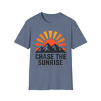 Chase The Sunrise Mountain T-Shirt — Sunrise & Peaks Graphic Tee