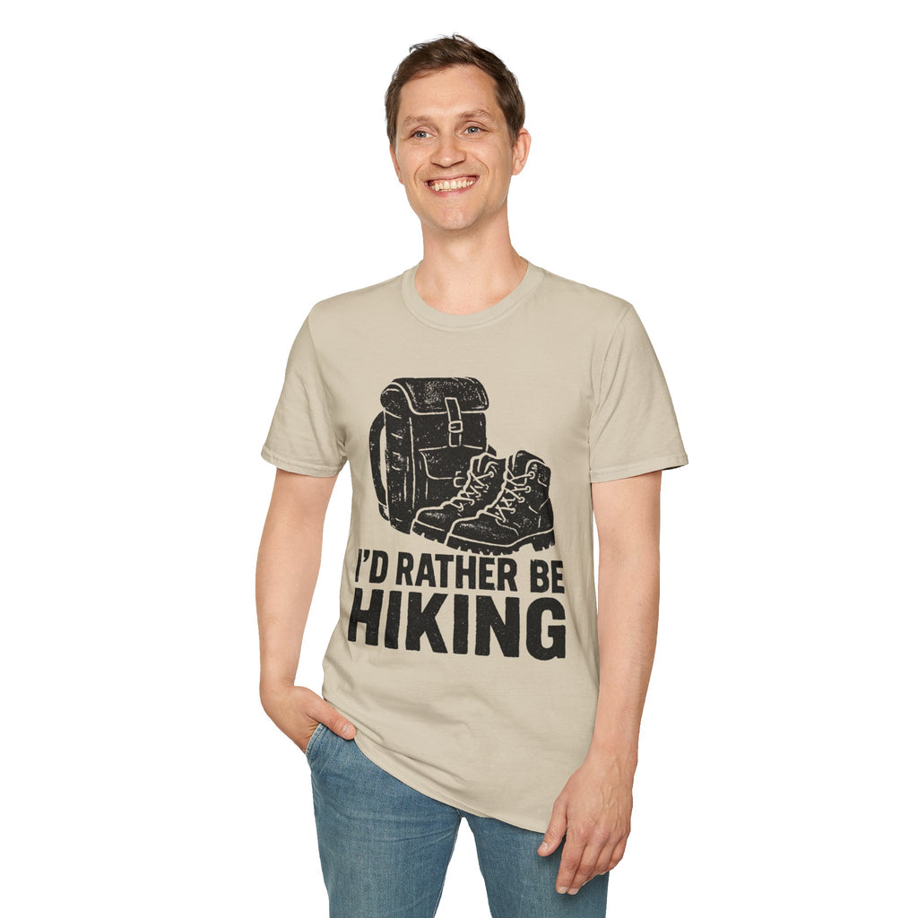 Boots & Backpack "I'd Rather Be Hiking" T-Shirt