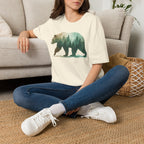Forest Bear T-Shirt — Watercolor Woodland Bear Graphic Tee Shirt