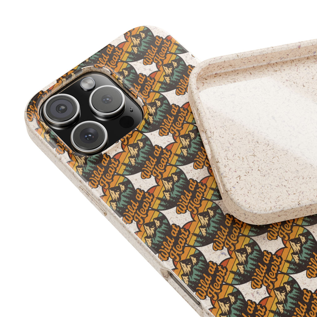 Eco-Friendly Phone Case — Vintage Camper Pattern Biodegradable iPhone Cover