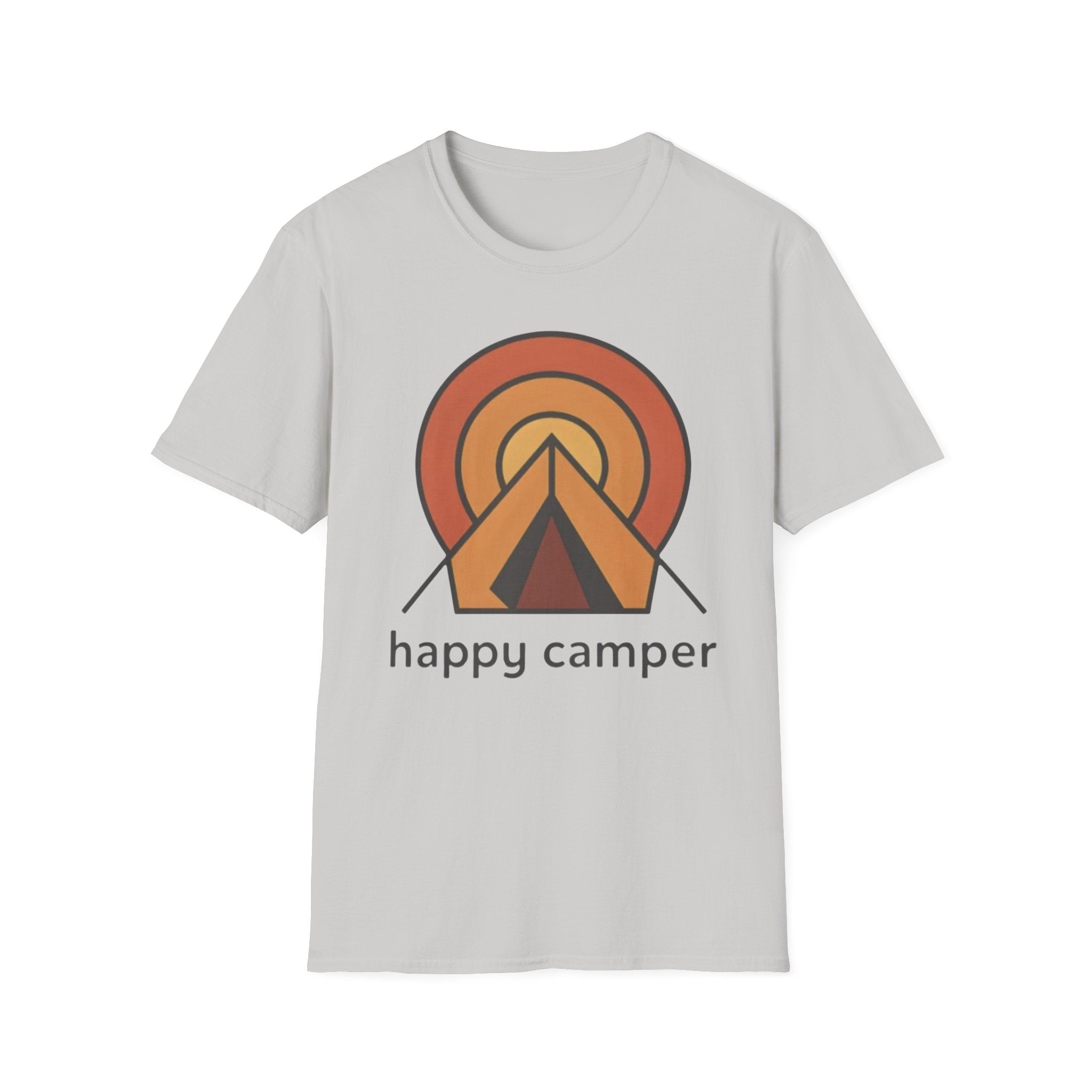 Happy Camper Retro Sunset Camping T-Shirt