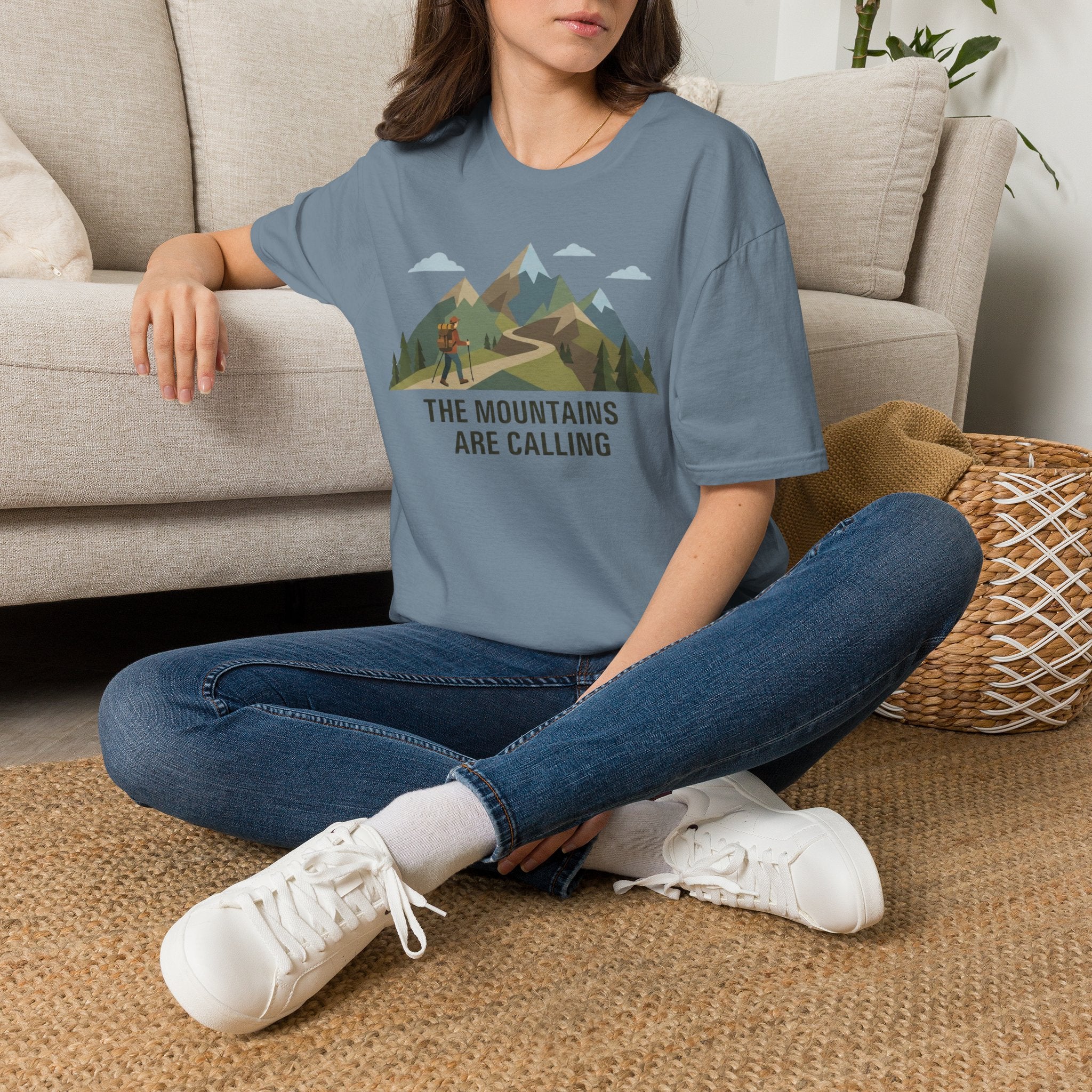 Campground Scenic T-Shirt — Minimalist Tent & Campfire Graphic