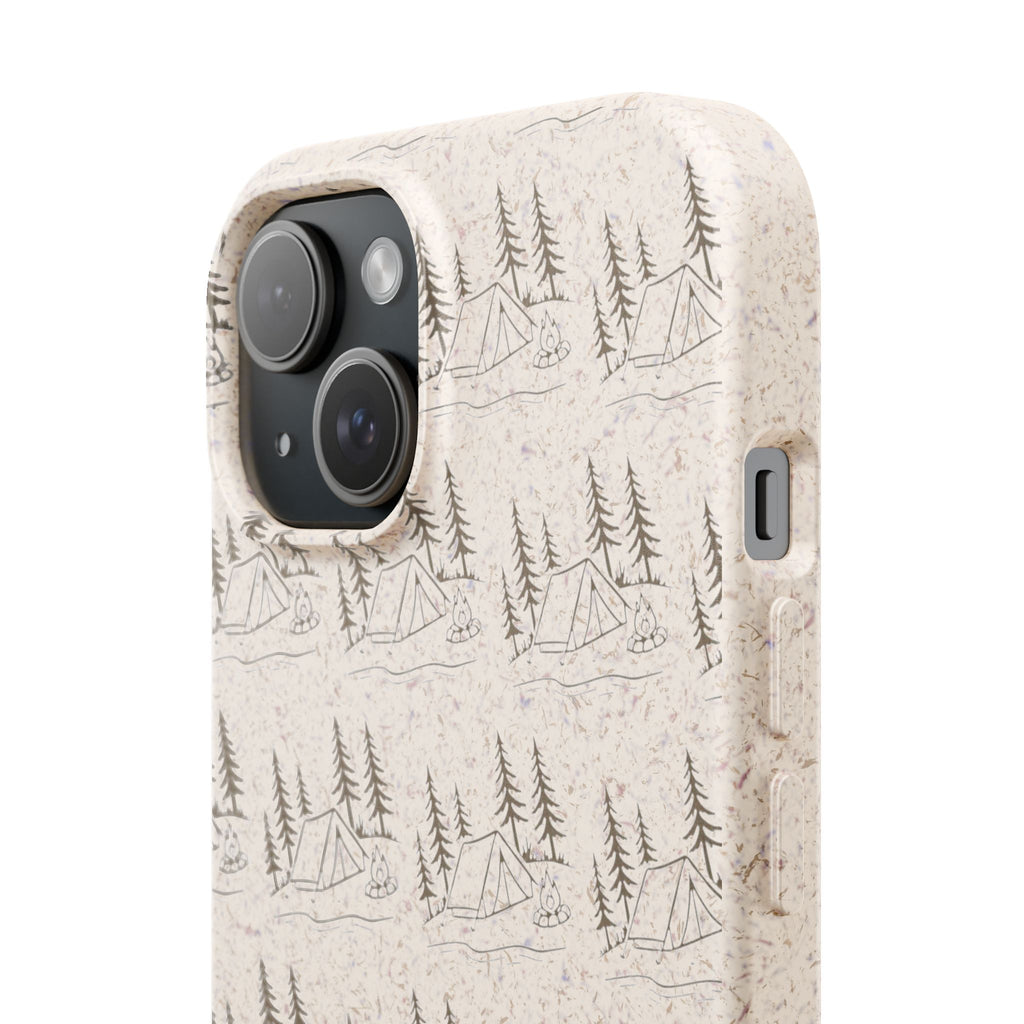 Biodegradable Phone Case — Eco-Friendly Forest Sketch Pattern