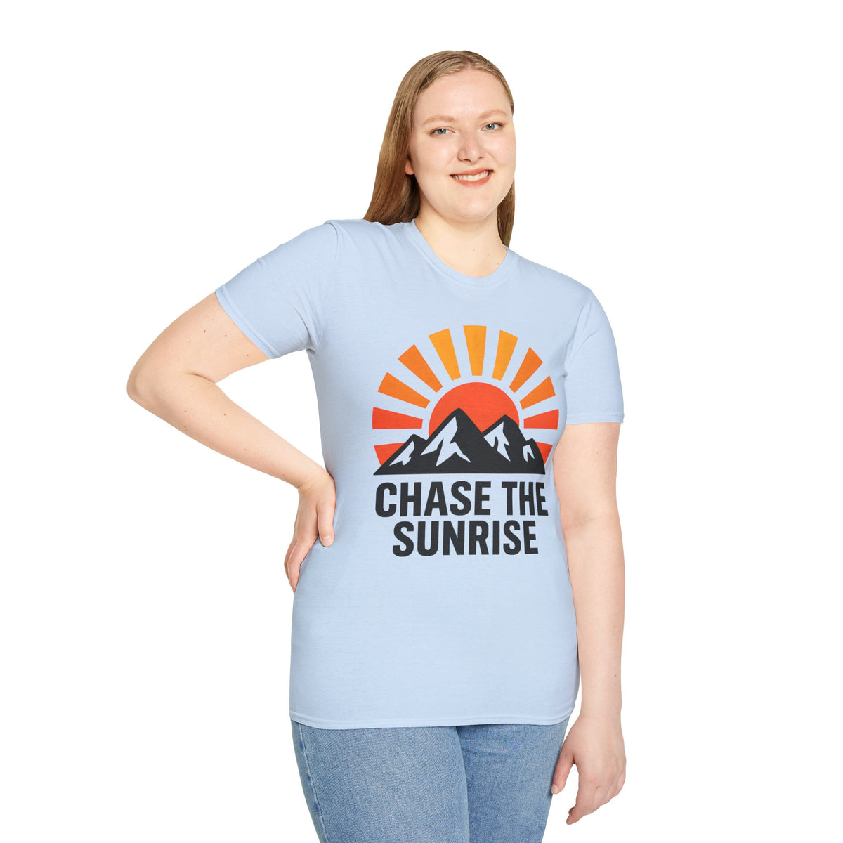 Chase The Sunrise Mountain T-Shirt — Sunrise & Peaks Graphic Tee