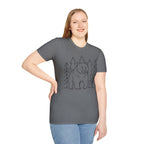 Bear & Pines T-Shirt — Minimal Line Drawing Woodland Tee
