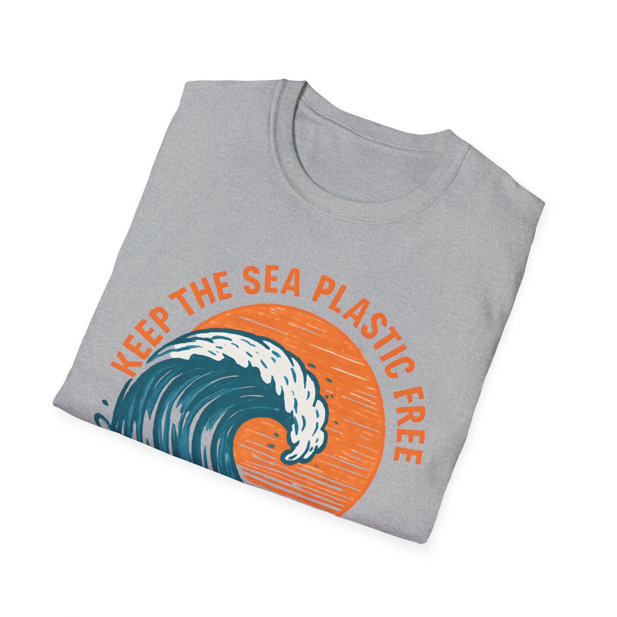 Keep the Sea Plastic Free T-Shirt — Ocean Conservation Wave Tee