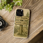 Biodegradable Phone Case — 'Nap Meadow' Mystic Lake Camping Design