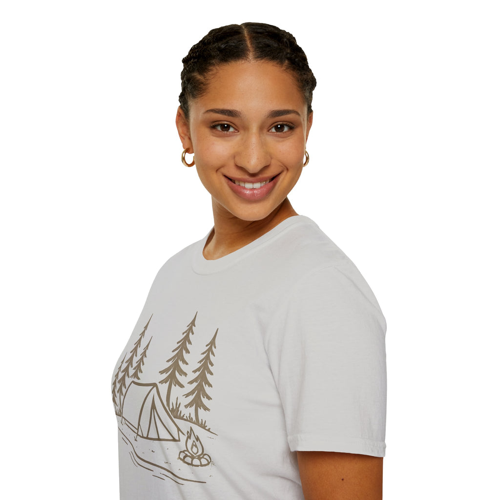 Camping Tent and Campfire T-Shirt
