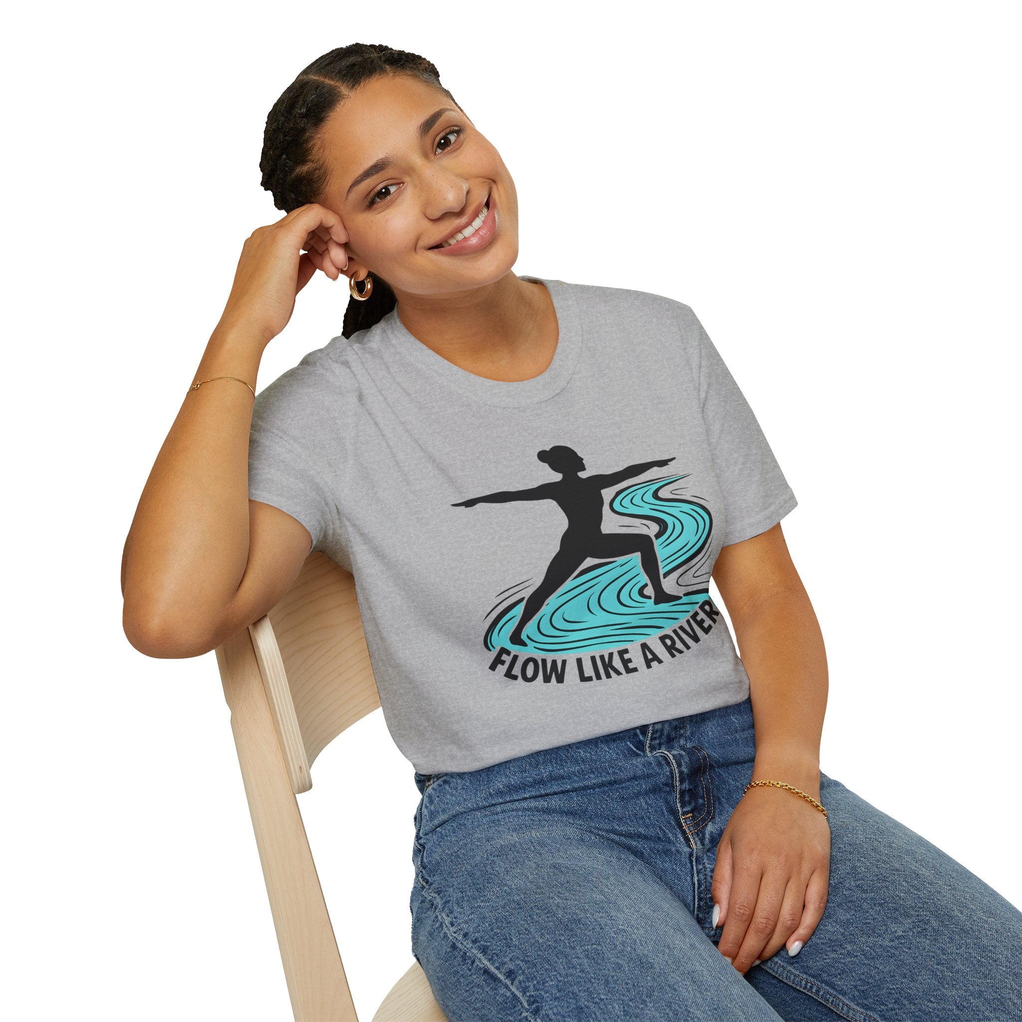 "Flow Like A River" Yoga T-Shirt