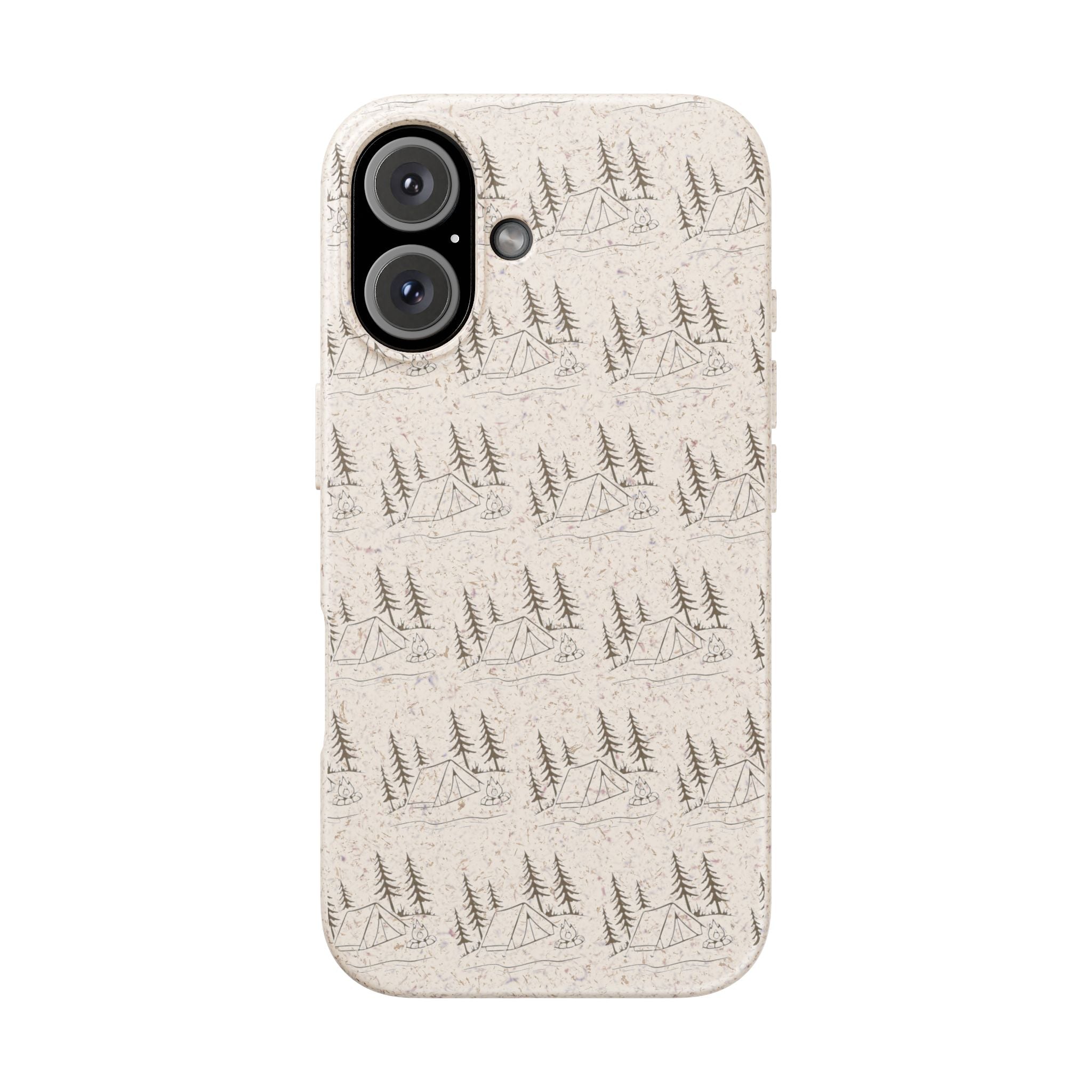 Biodegradable Phone Case — Eco-Friendly Forest Sketch Pattern
