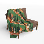 Campfire Cozy Fleece Blanket – 'Campfires & Good Times' Retro Outdoor Throw