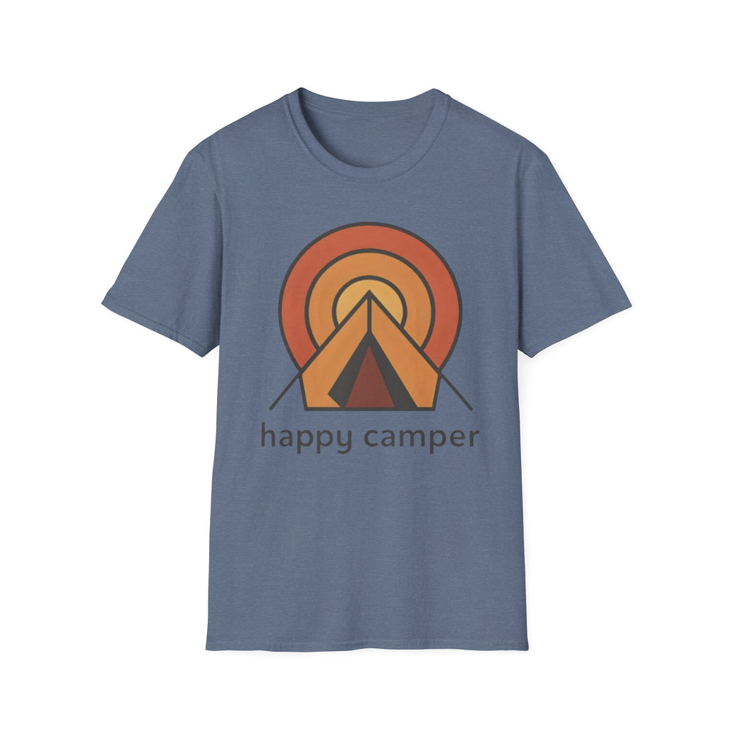 Happy Camper Retro Sunset Camping T-Shirt