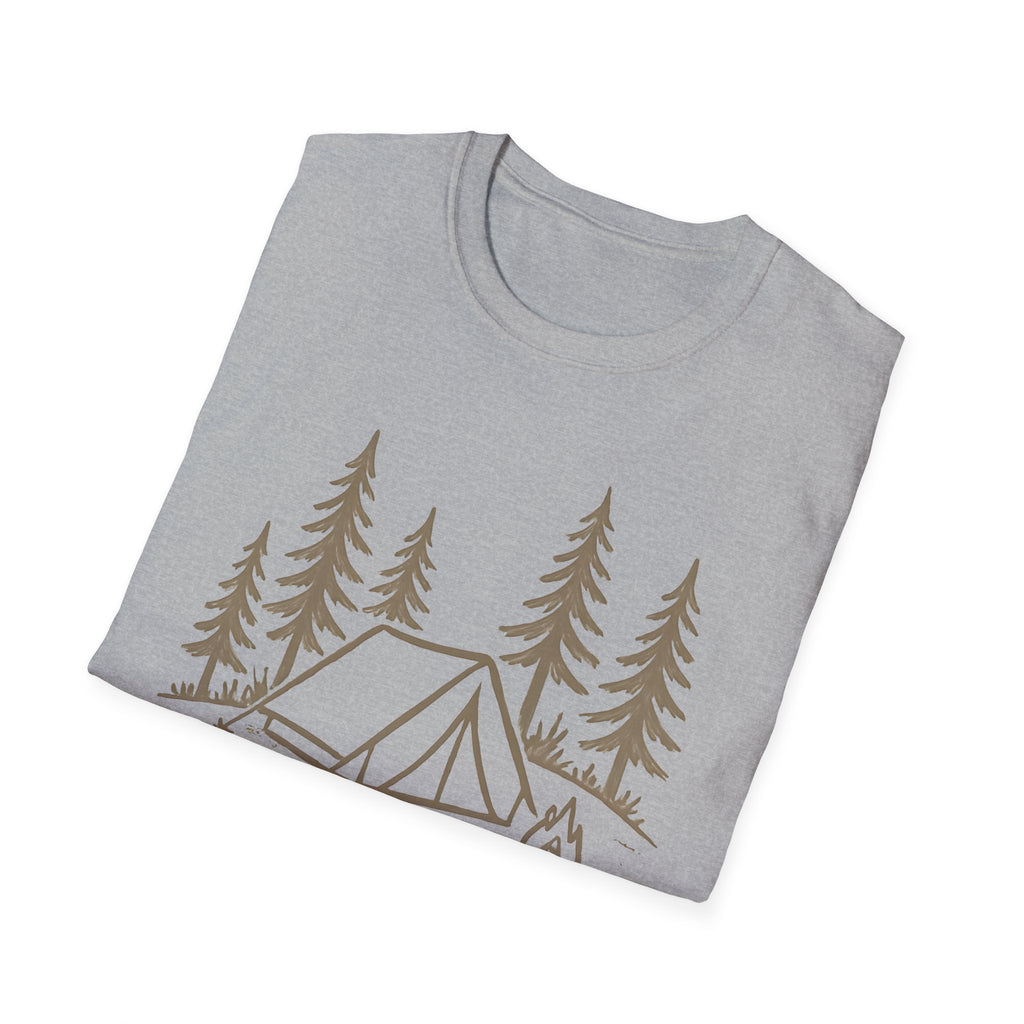 Camping Tent and Campfire T-Shirt